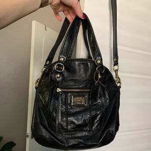 Coach Poppy Collection Black Patent Leather Bag